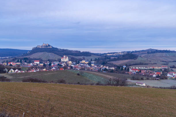 istock Falkenstein ruins and town with vineyard, Lower Austria, Austria 2171682790