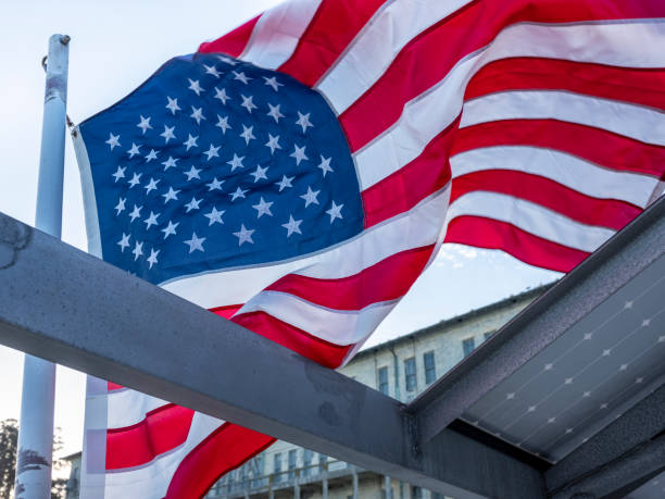 istock Stars & stripes docking at alcatraz 2171683022