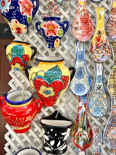istock Andalusian flower pots and spoon rests. 2171684476