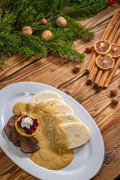 istock Typical Czech cuisine, sirloin in cream sauce 2171685414