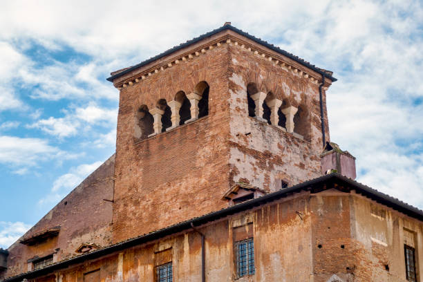 Exterior of the Basilica dei Santi Quattro Coronati, Rome, Italy