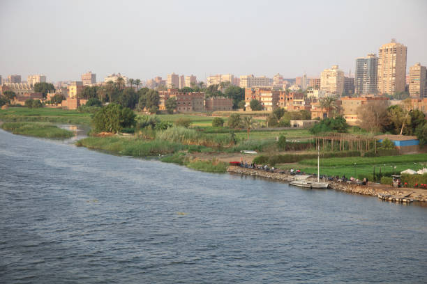 istock The Nile before sunset showing cairo 2171700552