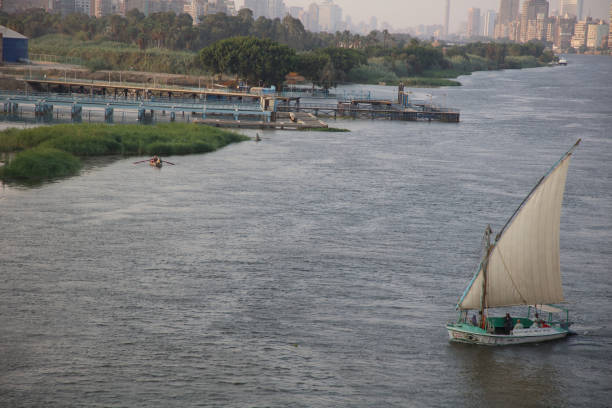 istock The Nile before sunset showing cairo 2171701608
