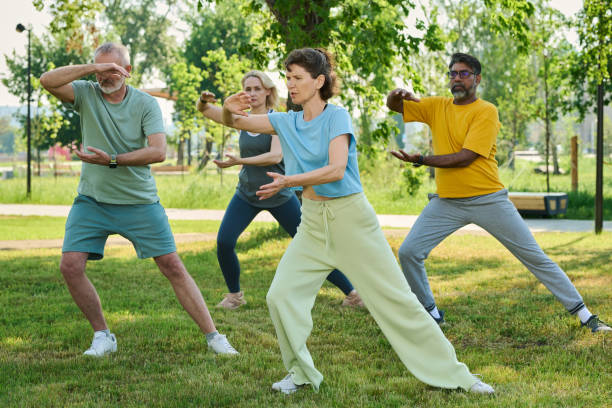 istock Teaching how to do balance exercises 2171703698