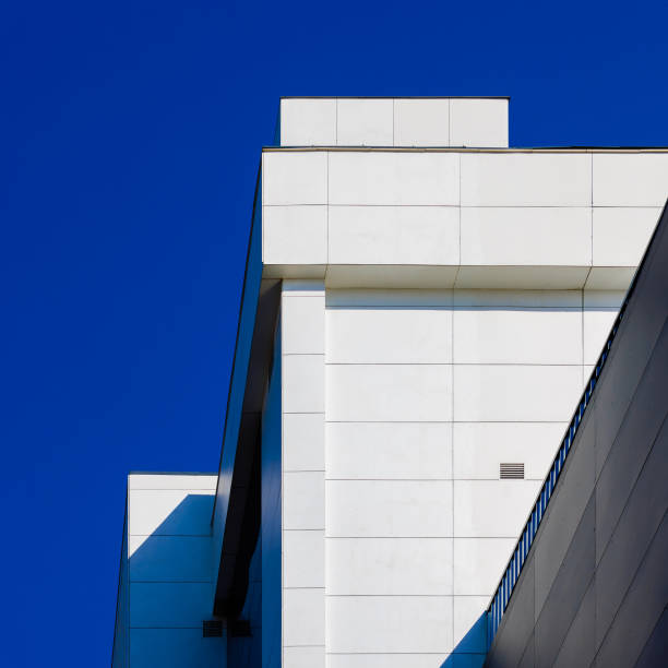 istock The Innovative and Modern Architectural Design Set Against a Stunning Blue Sky Above 2171705222