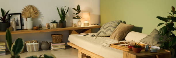 istock Tray with teapot standing on couch 2171707101