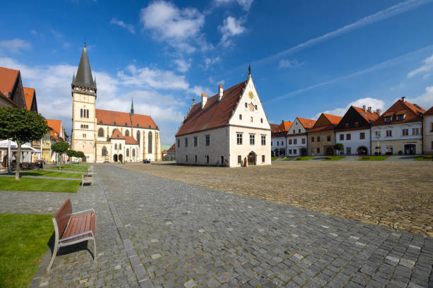 istock Medieval historical square Bardejov, UNESCO site, Slovakia 2171708216
