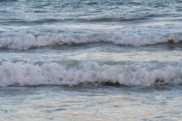 Avalon, New Jersey - Close up view of Atlantic Ocean waves breaking ashore on this New Jersey Shore Beach