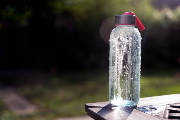 Cold mineral water with ice