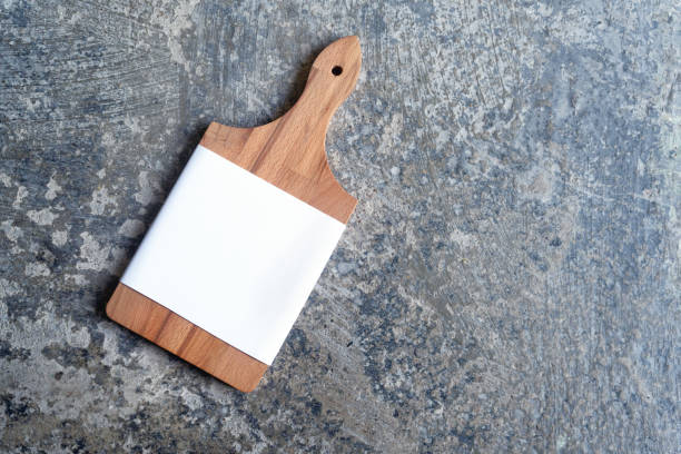 Wooden cutting board mockup template - your design here