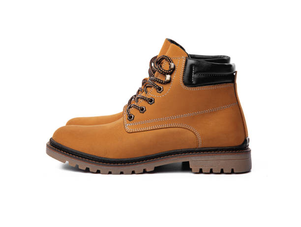 istock Yellow winter boot isolated on white. 2171717474