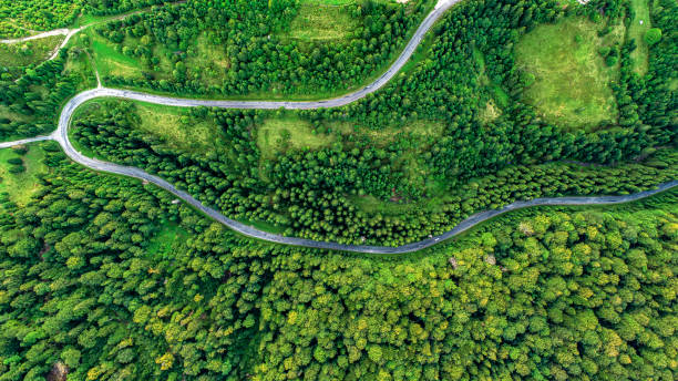 istock Road in the mountains. View from above. 2171718092