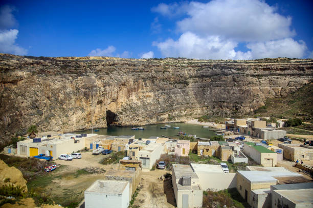 Inland lagoon on island Gozo, Malta