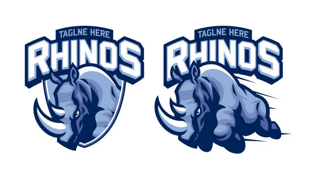 Vector of Rhino Mascot Esport Logo Design Illustration