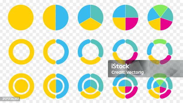Circular Ranking Chart Multicolored Circular Charts For Infographics And Data Visualization ...