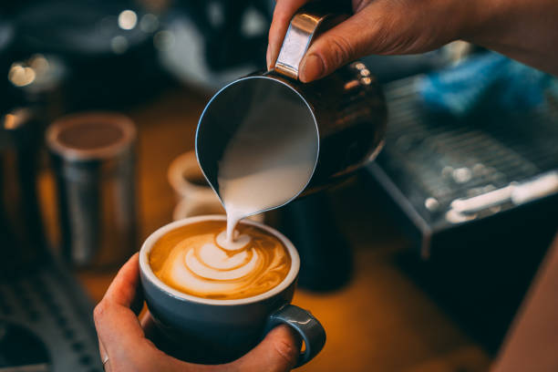 istock Barista making coffee latte art. 2171728937