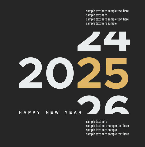 istock Happy New Year from 2024 to 2025 golden design mockup for Christmas 2171729367