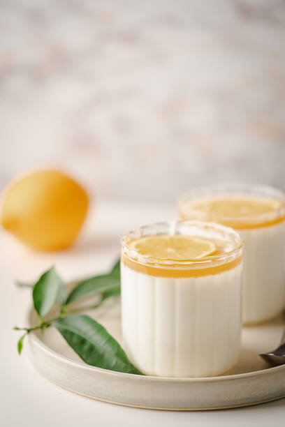 istock Dessert panna cotta with lemon 2171732090