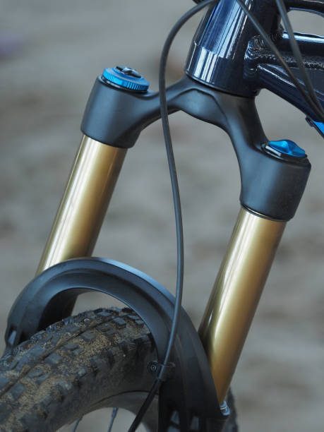 istock Mountain Bicycle, MTB Suspension Shock Absorber. Close-up. 2171732298