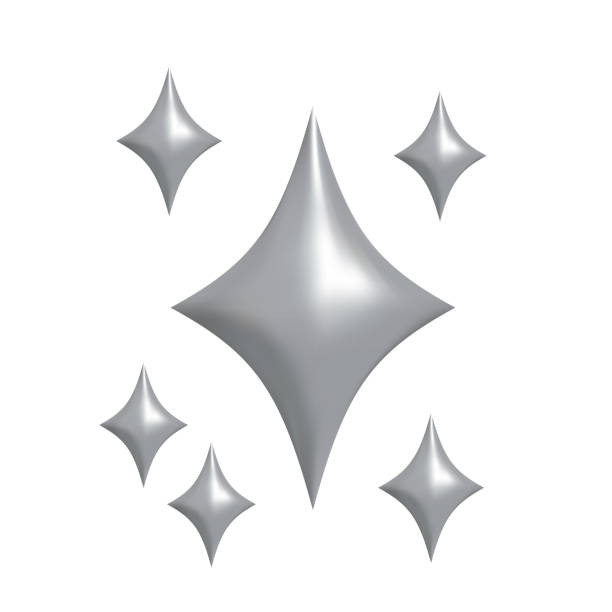 istock Shining silver stars emoji.3d style gray metallic star icon,twinkle social media platform symbol on transparent background. Vector illustration EPS 10. 2171746060