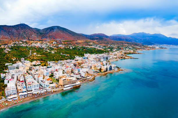 istock Hersonissos town aerial panoramic view in Crete, Greece 2171748503