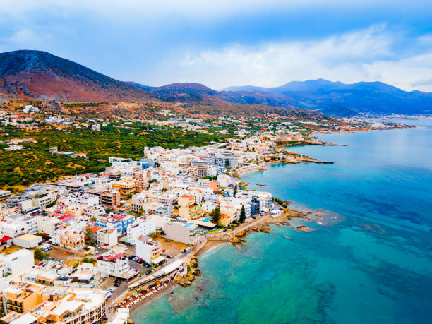 istock Hersonissos town aerial panoramic view in Crete, Greece 2171748506