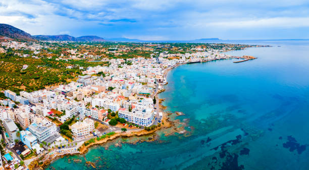 istock Hersonissos town aerial panoramic view in Crete, Greece 2171748511
