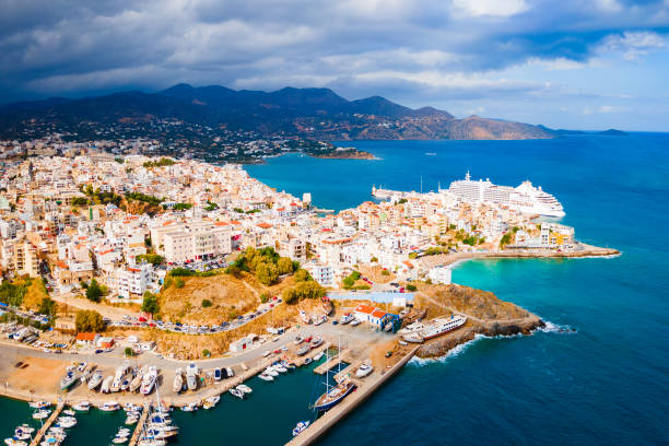 istock Agios Nikolaos aerial panoramic view, Crete island, Greece 2171748517