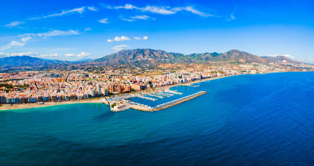 istock Fuengirola city beach and port aerial panoramic view 2171750607
