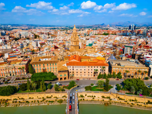 istock Saint Mary Cathedral aerial panoramic view in Murcia 2171750713