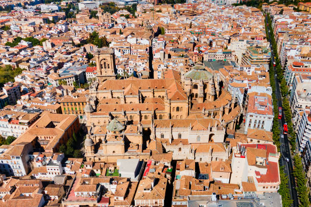 istock Granada Cathedral city aerial panoramic view in Spain 2171753553