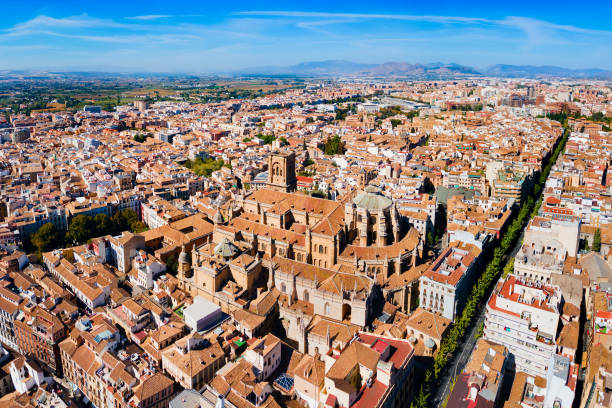 istock Granada Cathedral city aerial panoramic view in Spain 2171753591