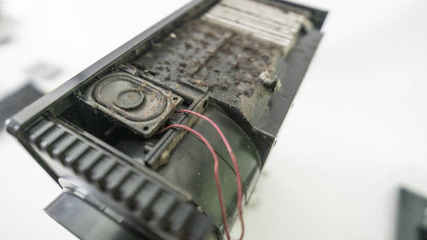 istock Video and multimedia projector open for maintenance with led lamp 2171753789