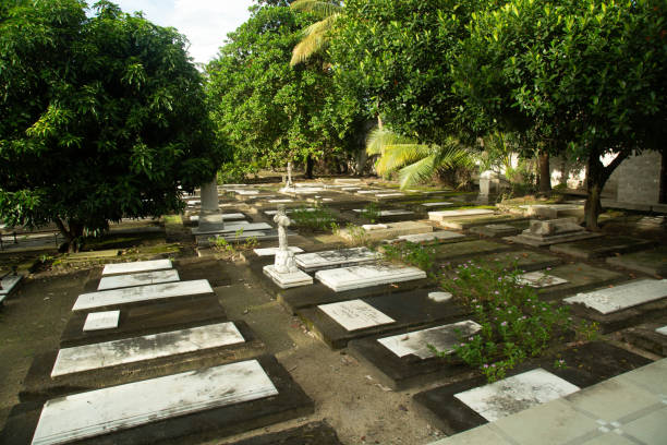 Kolkata, India - August 31, 2024: Armenian Graveyard in Kolkata