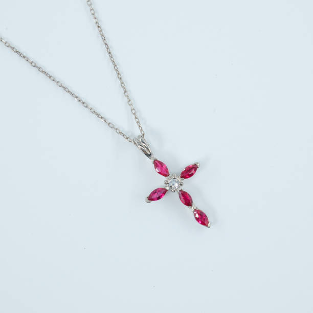 istock A necklace with a cross symbol 2171772512