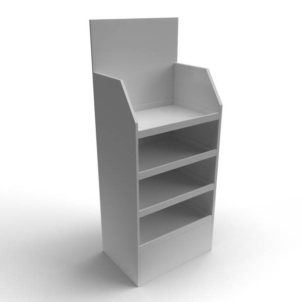 istock Supermarket Promotional Display Rack, PDQ Floor Stand Display. 3D Rendered. 2171775029