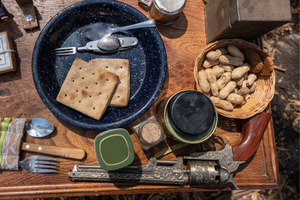 istock Civil War Era table set with food and nuts 2171783012