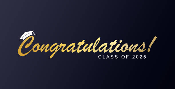 Class of 2025 typography design vector. Text for design, congratulation event, T-shirt, party, high school or college graduate. Editable class of 2025 typography design