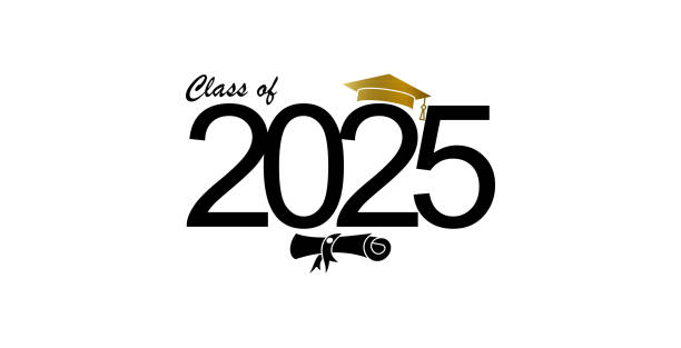 istock Graduate class template logo with diploma, laurel wreath and graduation cap. Vector on transparent background 2171785283
