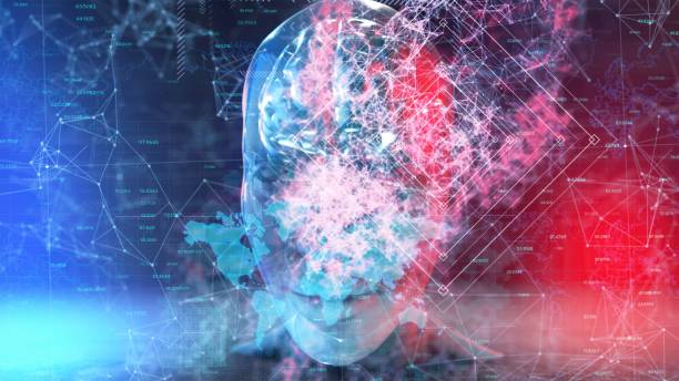 istock Abstract portrait of a humanoid. 2171790853
