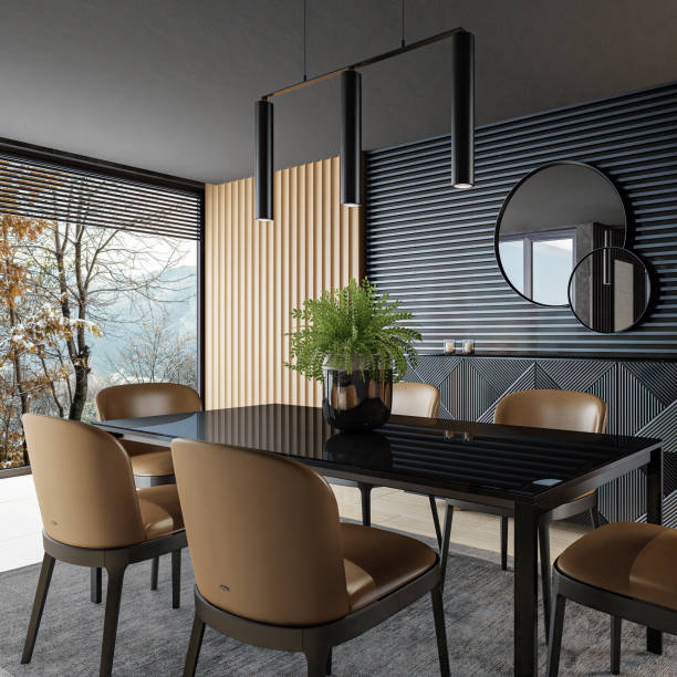 istock Luxury dining room interior with modern furniture 2171794952