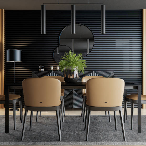 istock Luxury dining room interior with modern furniture 2171795005