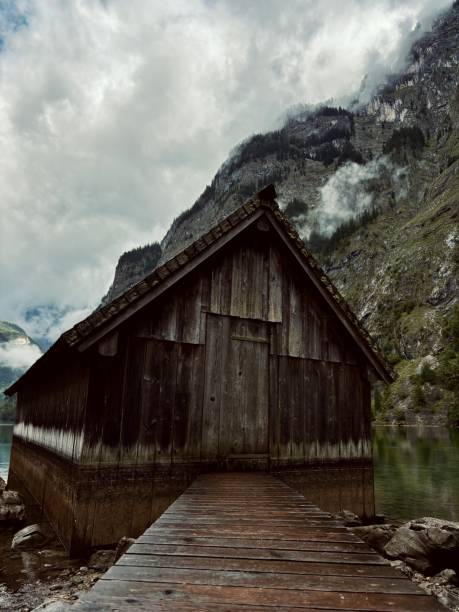istock Lake wooden house 2171811125