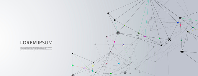 Line Art Pattern With Network Dot Line Connect For Concept Design ...