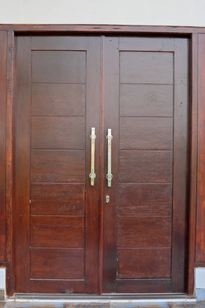 istock Double wooden door 2171834488