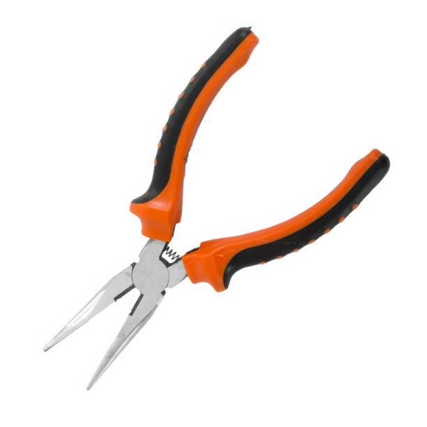 istock Needle nose pliers with black and orange handle isolated on white 2171850497