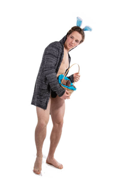 istock Attractive young guy in a bunny costume for Easter. 2171854469