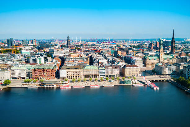 istock Hamburg city centre view, Germany 2171865340
