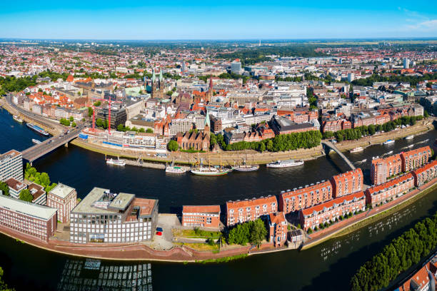 istock Bremen old town aerial view 2171865342