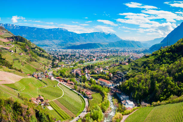 istock Bolzano aerial panoramic view, Italy 2171865360
